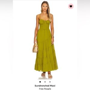 XL sundrenched maxi Free People dress. New with tags. Color is Bitter Oil.